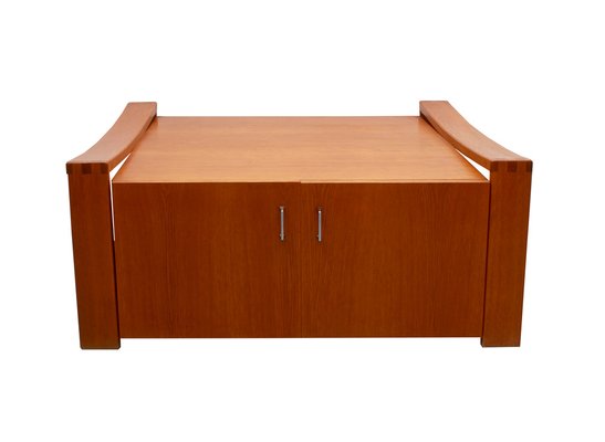 Coffee Table with Storage Space in Oak, 1970s-PF-1802171