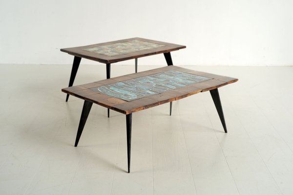 Coffee Tables by Jean De Lespinasse, France, 1950s, Set of 2-FQ-2036676