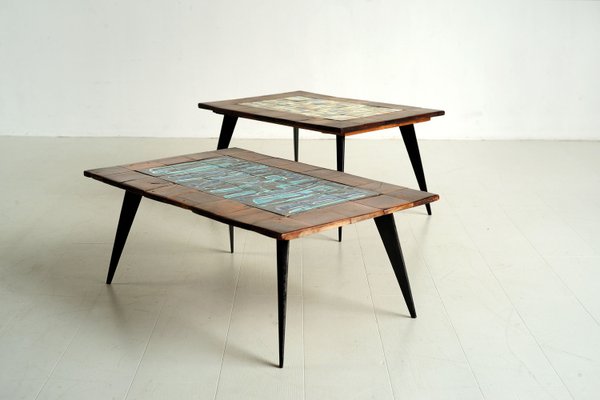 Coffee Tables by Jean De Lespinasse, France, 1950s, Set of 2-FQ-2036676