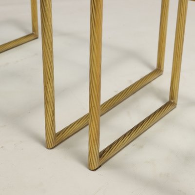 Coffee Tables in Brass and Glass, 1980s, Set of 2-VMM-1765656