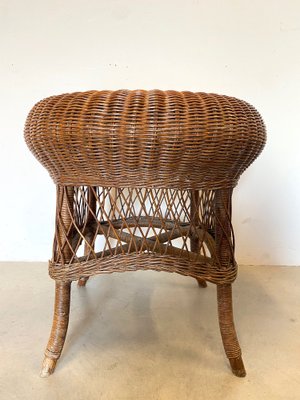 Coffee Tables in Wicker and Bamboo, 1970s, Set of 2-NPC-1069042