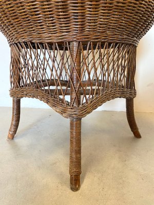 Coffee Tables in Wicker and Bamboo, 1970s, Set of 2-NPC-1069042