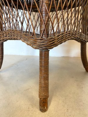 Coffee Tables in Wicker and Bamboo, 1970s, Set of 2-NPC-1069042