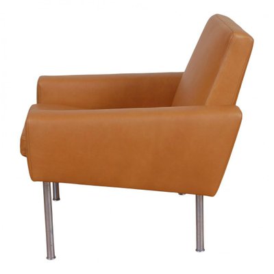 Cognac Aniline Leather Airport Chair by Hans J. Wegner for Getama-MTD-1400535