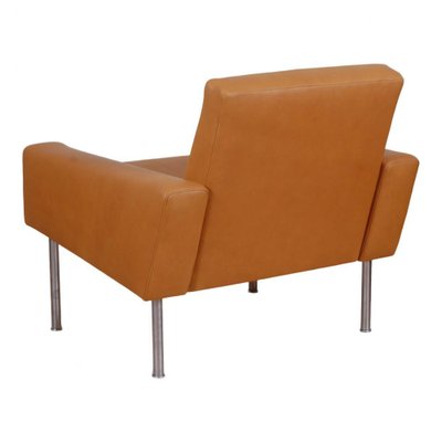 Cognac Aniline Leather Airport Chair by Hans J. Wegner for Getama-MTD-1400535