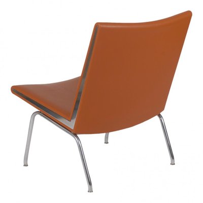 Cognac Bison Leather CH 401 Airport Chair by Hans J. Wegner for Carl Hansen & Søn-MTD-1400538