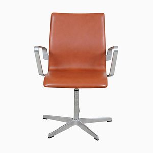 Cognac Classic Leather Oxford Chair by Arne Jacobsen, 2007-MTD-1400362