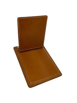 Cognac Colored Stitched Leather Desk Set, Set of 4-UCH-1224353