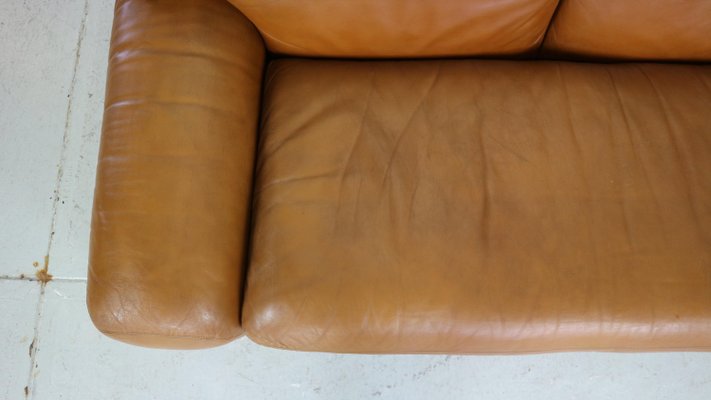 Cognac Leather 2-Seater Bengodi Sofa by Cini Boeri for Arflex, Italy, 1970-DT-2026199