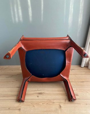 Cognac Leather Cab Lounge Chair by Mario Bellini, 1970s-LL-807323