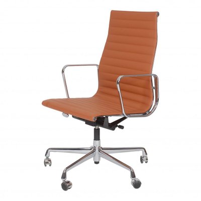 Cognac Leather EA-119 Office Chair by Charles Eames for Vitra-MTD-1400292