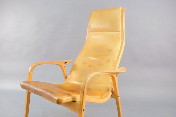 Cognac Leather Lamino Lounge Chair by Yngve Ekström for Swedese, 1960s-CIP-683949