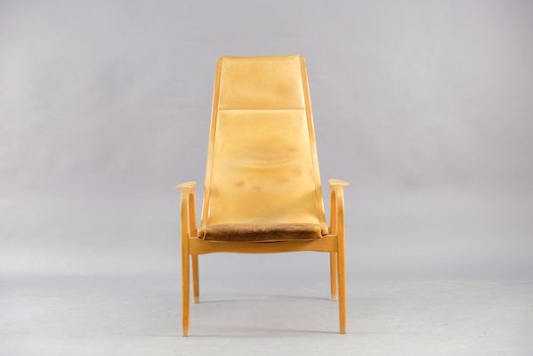 Cognac Leather Lamino Lounge Chair by Yngve Ekström for Swedese, 1960s-CIP-683949