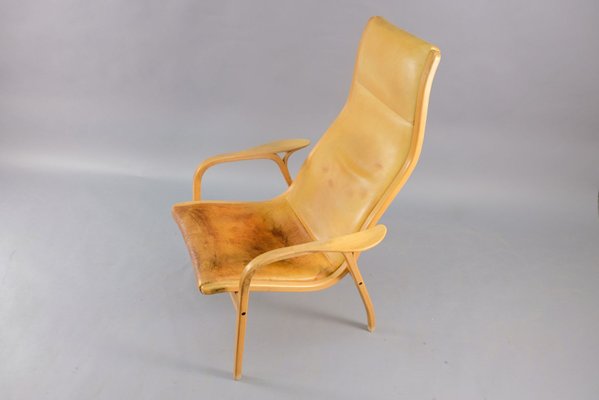 Cognac Leather Lamino Lounge Chair by Yngve Ekström for Swedese, 1960s-CIP-683949