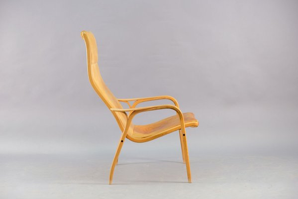 Cognac Leather Lamino Lounge Chair by Yngve Ekström for Swedese, 1960s-CIP-683949