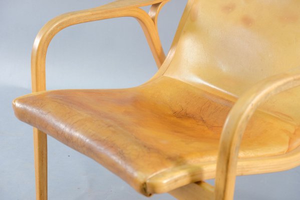 Cognac Leather Lamino Lounge Chair by Yngve Ekström for Swedese, 1960s-CIP-683949