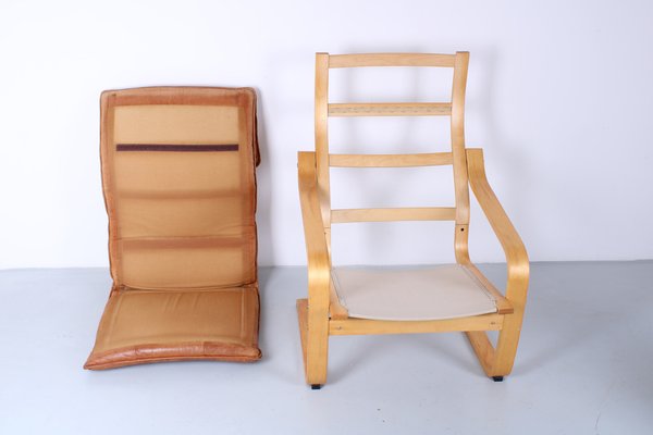 Cognac Leather Points Chair by Noboru Nakamura for Ikea, 1970s-XT-1811918