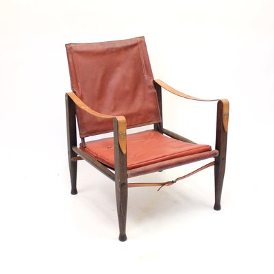 Cognac Leather Safari Chair by Kaare Klint for Ruud Rasmussen, 1960s-KQ-1180192