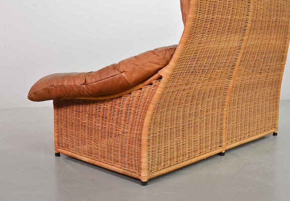 Cognac Patchwork Leather Sofa attributed to Gerard Van Den Berg, The Netherlands, 1970s-IXC-1411059