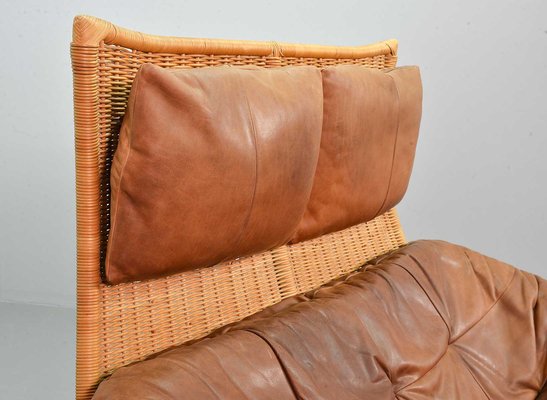 Cognac Patchwork Leather Sofa attributed to Gerard Van Den Berg, The Netherlands, 1970s-IXC-1411059