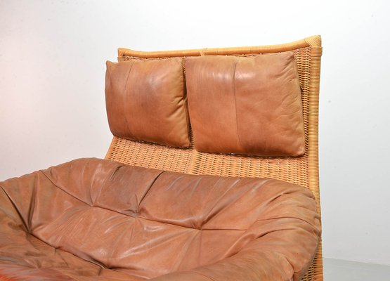 Cognac Patchwork Leather Sofa attributed to Gerard Van Den Berg, The Netherlands, 1970s-IXC-1411059