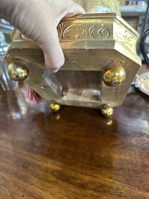 Collectible Memento Mori with Gilded Wooden Base, 1900s-UAI-2024516