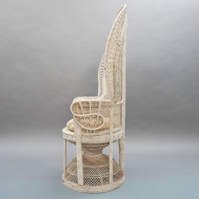 Colleus White Wicker Chair, 1970s-RST-1369586