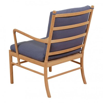 Colonial Chair in Blue Fabric by Ole Wanscher-MTD-1400670