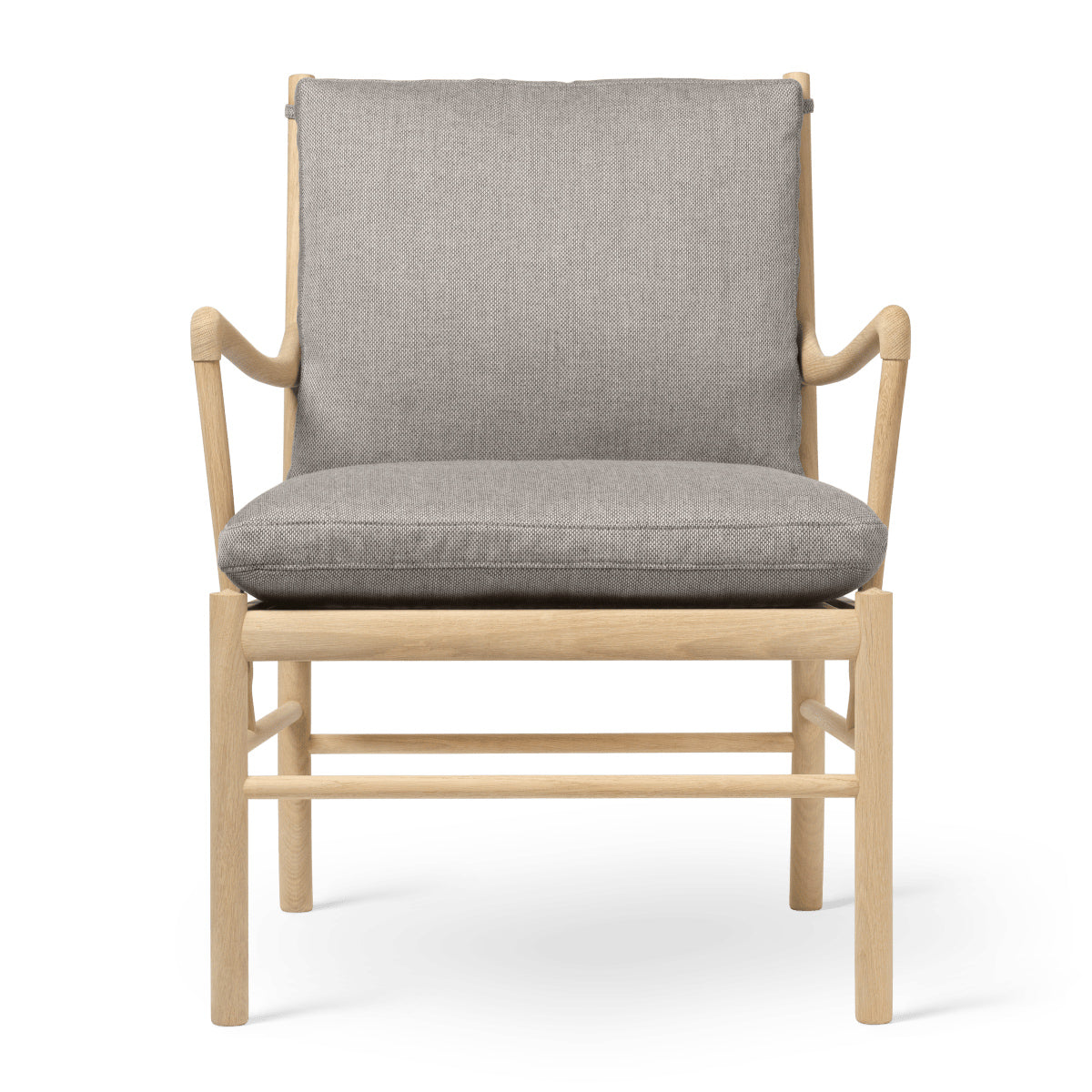 OW149 | Colonial Chair by Carl Hansen & Søn #Oak/Soaped/Fabric | Re-wool | 128