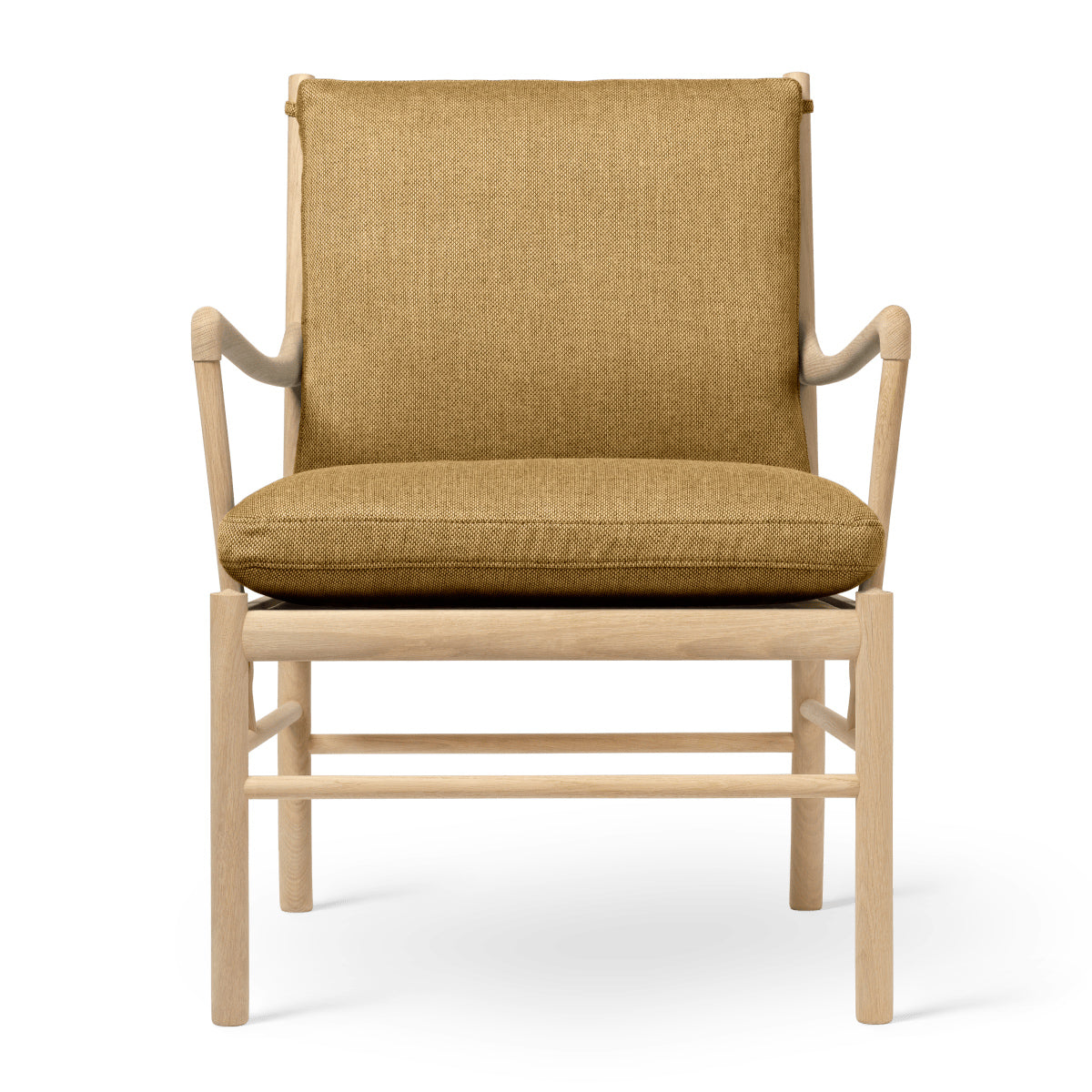 OW149 | Colonial Chair by Carl Hansen & Søn #Oak/Soaped/Fabric | Re-wool | 448