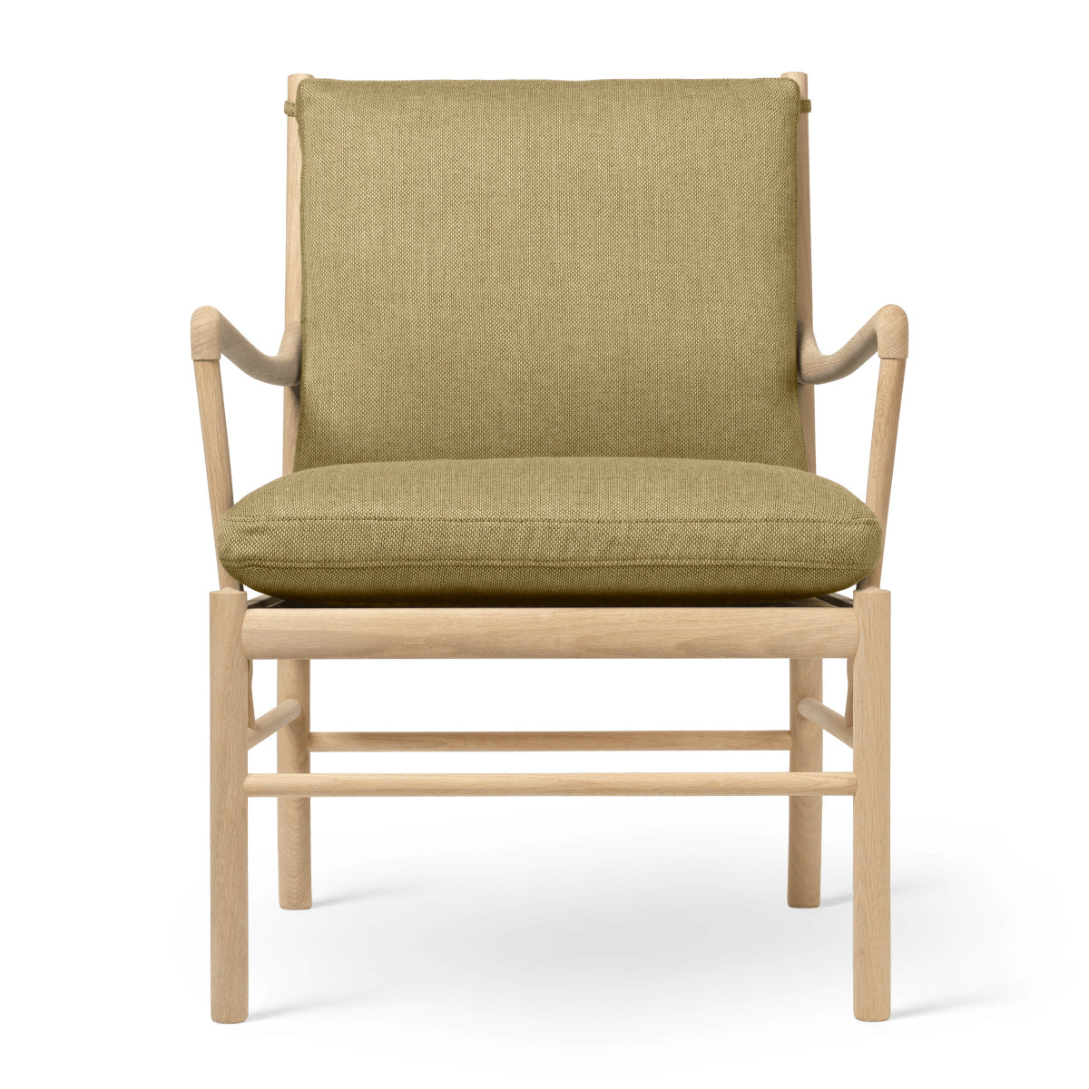 OW149 | Colonial Chair by Carl Hansen & Søn #Oak/Soaped/Fabric | Re-wool | 458