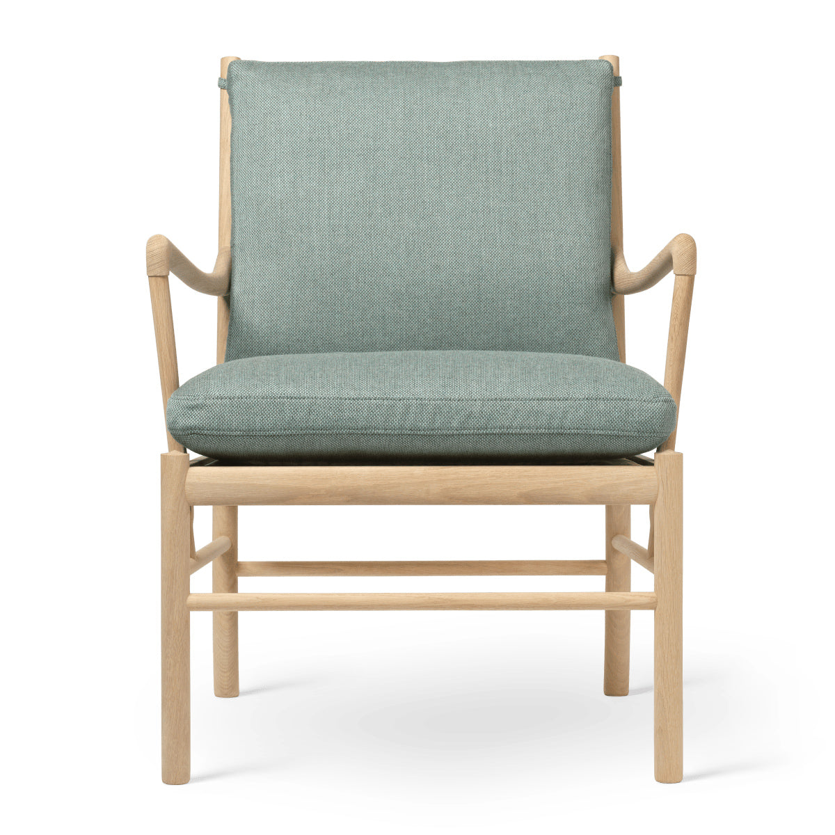 OW149 | Colonial Chair by Carl Hansen & Søn #Oak/Soaped/Fabric | Re-wool | 658