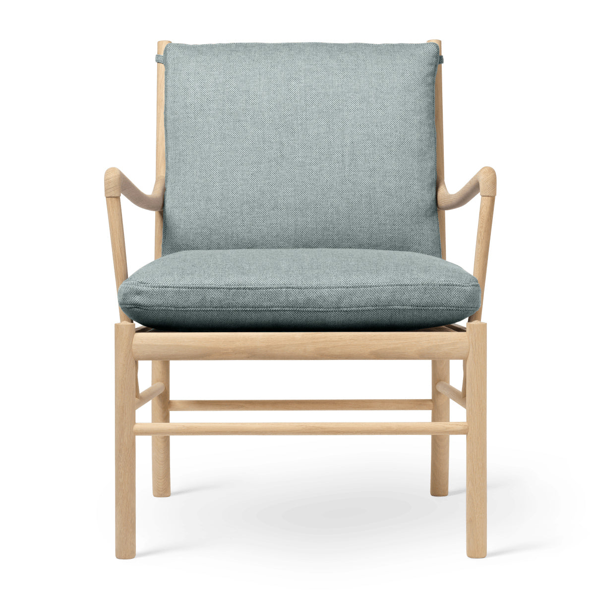 OW149 | Colonial Chair by Carl Hansen & Søn #Oak/Soaped/Fabric | Re-wool | 828