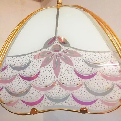 Colored Glass Ceiling Lamp, 1990s-RGF-888860