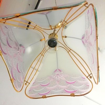 Colored Glass Ceiling Lamp, 1990s-RGF-888860