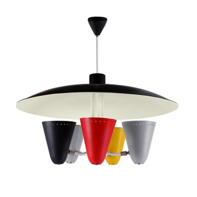 Colored Pendant Light by H. Th. J. A. Busquet for Hala, 1950s-XT-1369623