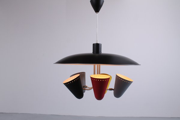 Colored Pendant Light by H. Th. J. A. Busquet for Hala, 1950s-XT-1369623