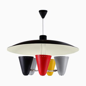 Colored Pendant Light by H. Th. J. A. Busquet for Hala, 1950s-XT-1369623