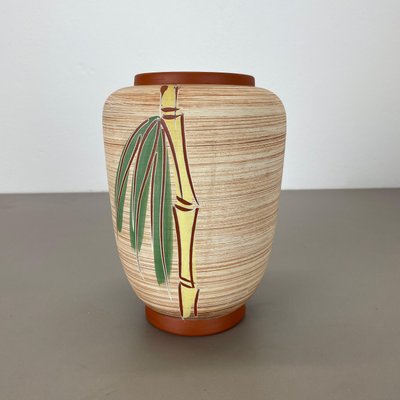 Colorful Abstract Bamboo Ceramic Pottery Vase by Eiwa Ceramics, Germany, 1960s-QZ-1815877