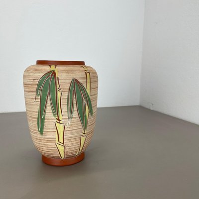 Colorful Abstract Bamboo Ceramic Pottery Vase by Eiwa Ceramics, Germany, 1960s-QZ-1815877