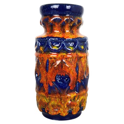 Colorful Fat Lava Pottery Vase from Bay Ceramics, Germany, 1950s-QZ-1151867