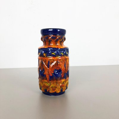 Colorful Fat Lava Pottery Vase from Bay Ceramics, Germany, 1950s-QZ-1151867