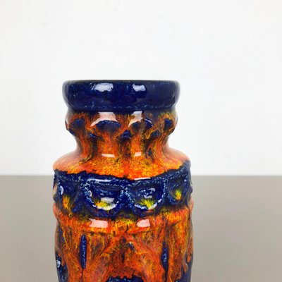 Colorful Fat Lava Pottery Vase from Bay Ceramics, Germany, 1950s-QZ-1151867