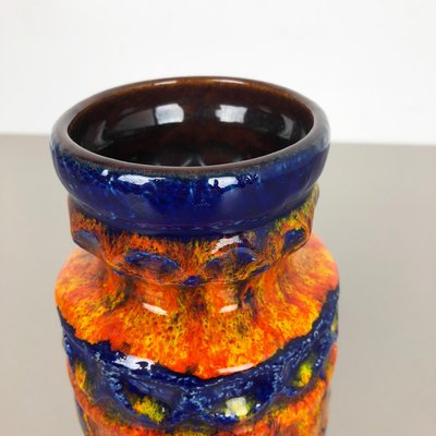 Colorful Fat Lava Pottery Vase from Bay Ceramics, Germany, 1950s-QZ-1151867