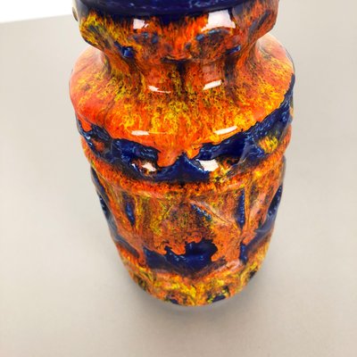 Colorful Fat Lava Pottery Vase from Bay Ceramics, Germany, 1950s-QZ-1151867