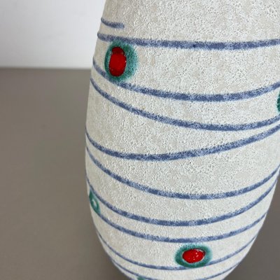 Colorful Fat Lava Stripe & Dots Pottery Vase from Jasba Ceramics, Germany, 1950s-QZ-1256941