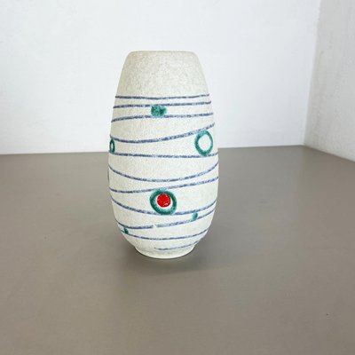 Colorful Fat Lava Stripe & Dots Pottery Vase from Jasba Ceramics, Germany, 1950s-QZ-1256941