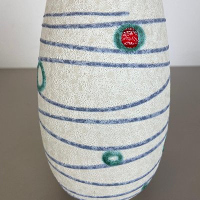 Colorful Fat Lava Stripe & Dots Pottery Vase from Jasba Ceramics, Germany, 1950s-QZ-1256941