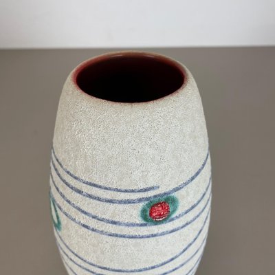 Colorful Fat Lava Stripe & Dots Pottery Vase from Jasba Ceramics, Germany, 1950s-QZ-1256941