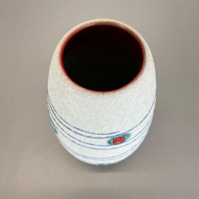 Colorful Fat Lava Stripe & Dots Pottery Vase from Jasba Ceramics, Germany, 1950s-QZ-1256941